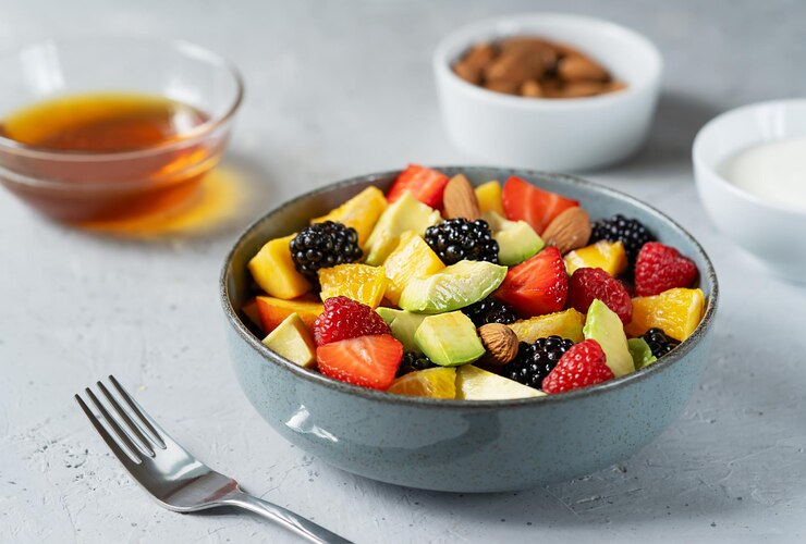 Fruits salad with dates and honey Fruits salad with dates and honey